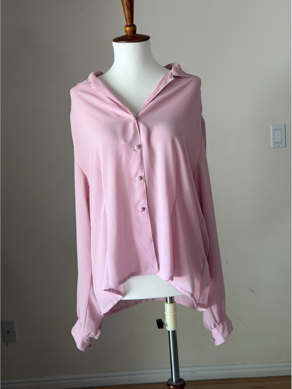 Pink Button Up Blouse - Size 15/16 Women's
